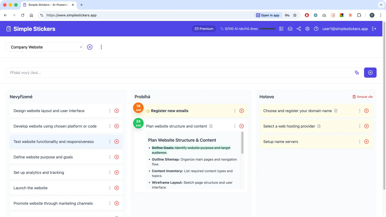 Task management app