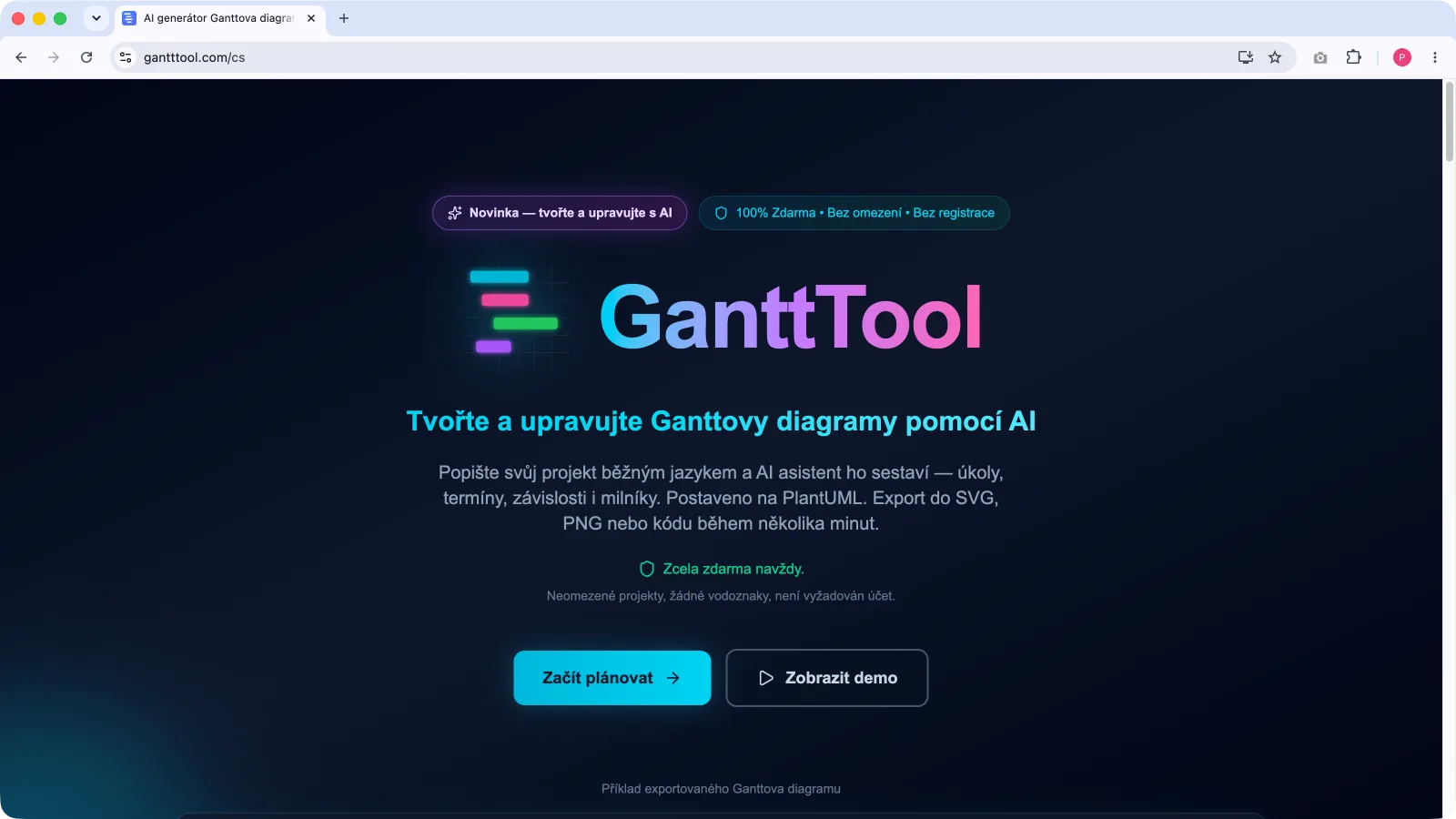 GanttTool landing